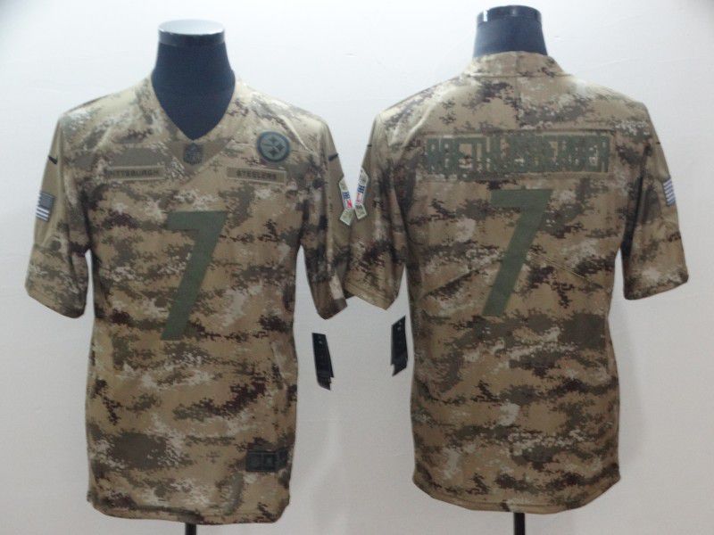 Men Pittsburgh Steelers 7 Ben Roethlisberger Camo Nike Limited NFL Jersey